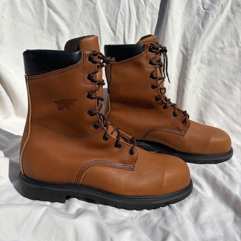 Red Wing 6015 GoreTex Waterproof Work Boots USA Made Sz 11D Brown Leather Safety
